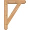 Ekena Millwork Traditional Craftsman Smooth Bracket w/ Offset Brace, Western Red Cedar, 5 1/2"W x 22"D x 30"H BKT0604X22X30TRA04SWR - alternate 4